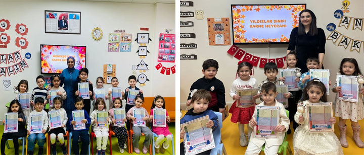 ANAOKULU ÖĞRENCİLERİMİZİN KARNE MUTLULUĞU